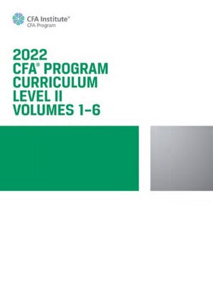 cover image of 2022 CFA Program Curriculum Level II Box Set (vol. 1-6) {Textbook}
